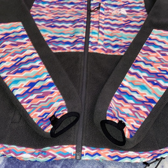 The North Face Gray Multi-Color Zip Fleece Jacket XS - Picture 4 of 12